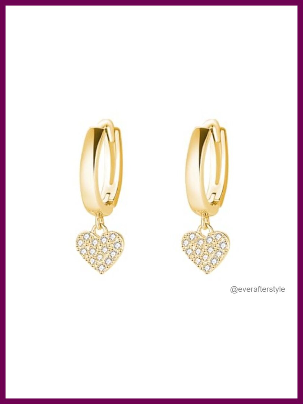 S925 Sterling Silver CZ Love Heart Small Hoop Earrings for Women Teen Girls